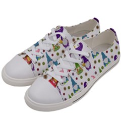 Gnomes Seamless Fantasy Pattern Women s Low Top Canvas Sneakers by Pakjumat