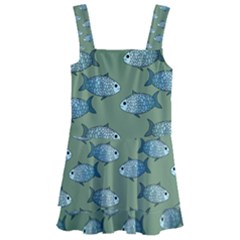 Fishes Pattern Background Kids  Layered Skirt Swimsuit by Pakjumat