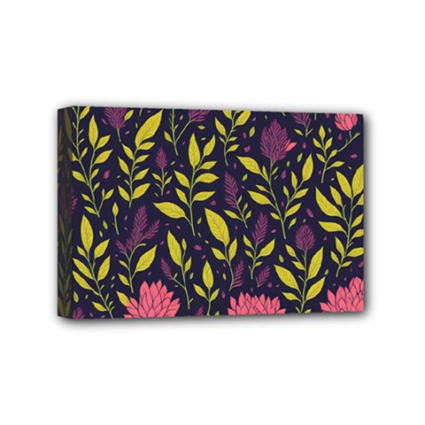 Flower Pattern Design Mini Canvas 6  X 4  (stretched)