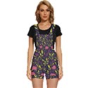 Flower Pattern Design Short Overalls View1