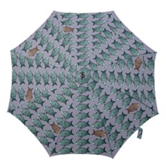 Fishes Pattern Background Theme Hook Handle Umbrellas (medium) by Pakjumat