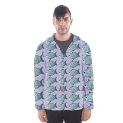 Fishes Pattern Background Theme Men s Hooded Windbreaker by Pakjumat