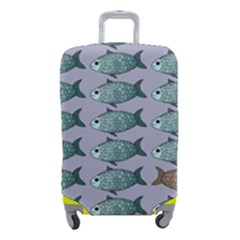 Fishes Pattern Background Theme Luggage Cover (small) by Pakjumat