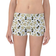 Bee Honeycomb Honeybee Insect Boyleg Bikini Bottoms by Pakjumat