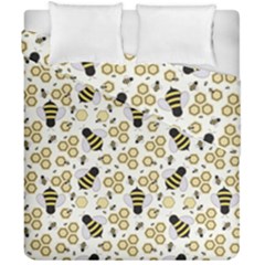 Bee Honeycomb Honeybee Insect Duvet Cover Double Side (california King Size) by Pakjumat