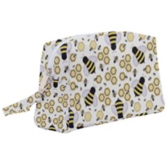 Bee Honeycomb Honeybee Insect Wristlet Pouch Bag (large) by Pakjumat