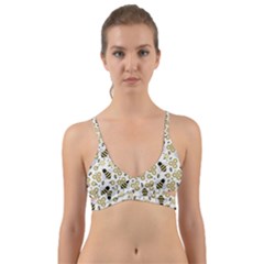 Bee Honeycomb Honeybee Insect Wrap Around Bikini Top by Pakjumat