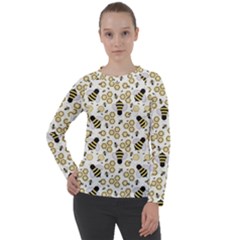 Bee Honeycomb Honeybee Insect Women s Long Sleeve Raglan T-shirt