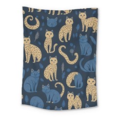 Cat Pattern Animal Medium Tapestry by Pakjumat