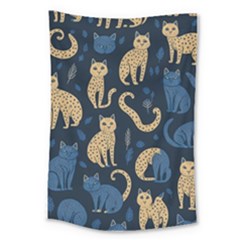 Cat Pattern Animal Large Tapestry by Pakjumat