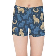 Cat Pattern Animal Kids  Sports Shorts by Pakjumat