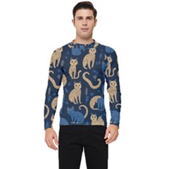 Cat Pattern Animal Men s Long Sleeve Rash Guard by Pakjumat