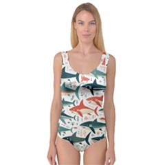 Fish Shark Animal Pattern Princess Tank Leotard  by Pakjumat