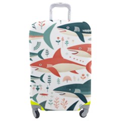 Fish Shark Animal Pattern Luggage Cover (medium) by Pakjumat