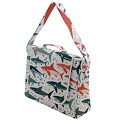 Fish Shark Animal Pattern Box Up Messenger Bag by Pakjumat