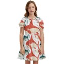 Fish Shark Animal Pattern Kids  Puff Sleeved Dress View1