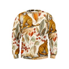 Fur Big Cat Spots Zoo Fast Hunter Kids  Sweatshirt by Pakjumat