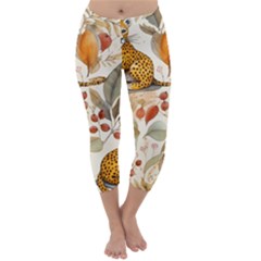 Fur Big Cat Spots Zoo Fast Hunter Capri Winter Leggings 