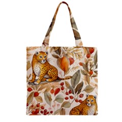 Fur Big Cat Spots Zoo Fast Hunter Zipper Grocery Tote Bag by Pakjumat