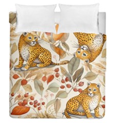 Fur Big Cat Spots Zoo Fast Hunter Duvet Cover Double Side (queen Size) by Pakjumat