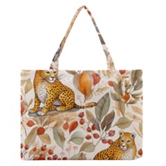 Fur Big Cat Spots Zoo Fast Hunter Zipper Medium Tote Bag by Pakjumat