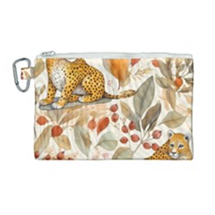 Fur Big Cat Spots Zoo Fast Hunter Canvas Cosmetic Bag (large)