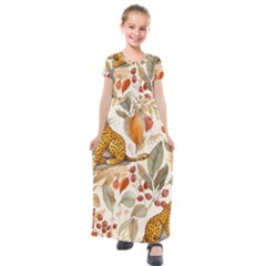 Fur Big Cat Spots Zoo Fast Hunter Kids  Short Sleeve Maxi Dress by Pakjumat