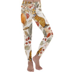 Fur Big Cat Spots Zoo Fast Hunter Kids  Lightweight Velour Classic Yoga Leggings by Pakjumat