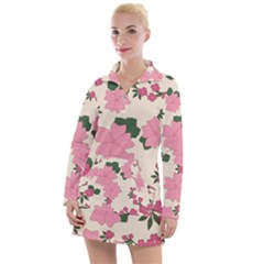 Floral Vintage Flowers Women s Long Sleeve Casual Dress