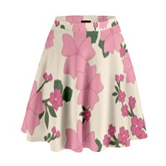 Floral Vintage Flowers High Waist Skirt