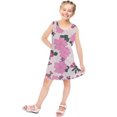 Floral Vintage Flowers Kids  Tunic Dress by Dutashop