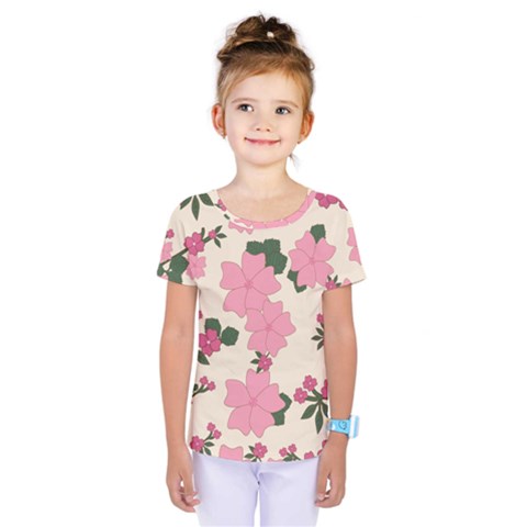 Floral Vintage Flowers Kids  One Piece T-shirt by Dutashop