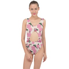 Floral Vintage Flowers Center Cut Out Swimsuit