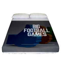 Blue And White Simple Big Game Football Facebook Post 20231020 224150 0000 Fitted Sheet (queen Size) by 94gb