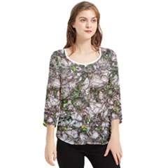 Climbing Plant At Outdoor Wall Chiffon Quarter Sleeve Blouse by dflcprintsclothing