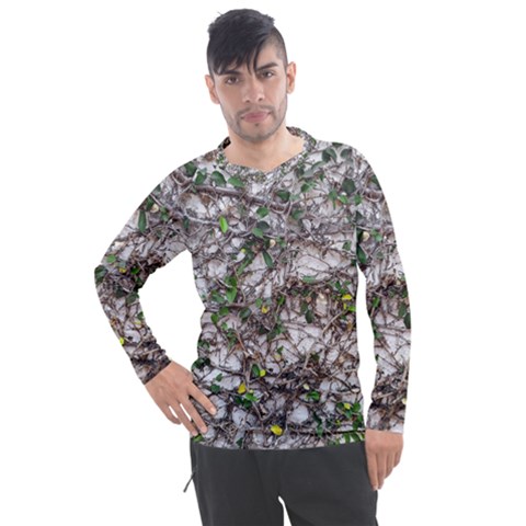 Climbing Plant At Outdoor Wall Men s Pique Long Sleeve T-shirt by dflcprintsclothing