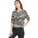 Climbing Plant At Outdoor Wall Quarter Sleeve Blouse View1