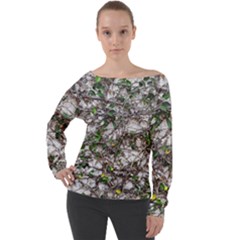 Climbing Plant At Outdoor Wall Off Shoulder Long Sleeve Velour Top by dflcprintsclothing