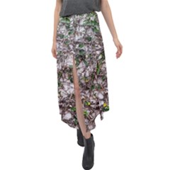 Climbing Plant At Outdoor Wall Velour Split Maxi Skirt by dflcprintsclothing