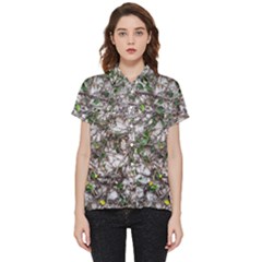 Climbing Plant At Outdoor Wall Short Sleeve Pocket Shirt by dflcprintsclothing