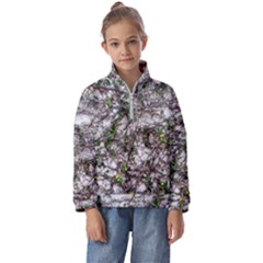 Climbing Plant At Outdoor Wall Kids  Half Zip Hoodie