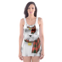 West Highland White Terrier T- Shirt Cute West Highland White Terrier Drawing T- Shirt Skater Dress Swimsuit by ZUXUMI