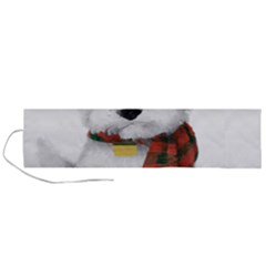 West Highland White Terrier T- Shirt Cute West Highland White Terrier Drawing T- Shirt Roll Up Canvas Pencil Holder (l) by ZUXUMI