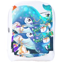 Whale T- Shirt Cute Whale Drawing T- Shirt (1) Full Print Backpack by ZUXUMI