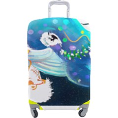 Whale T- Shirt Cute Whale Drawing T- Shirt (1) Luggage Cover (large) by ZUXUMI