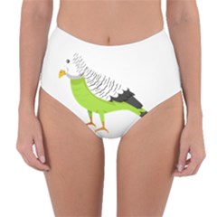 Budgerigar T- Shirt White Look Calm Budgerigar 05 T- Shirt Reversible High-waist Bikini Bottoms by EnriqueJohnson