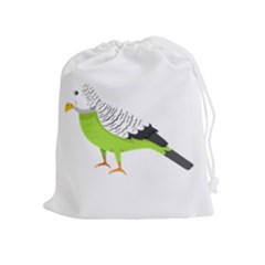 Budgerigar T- Shirt White Look Calm Budgerigar 05 T- Shirt Drawstring Pouch (xl) by EnriqueJohnson