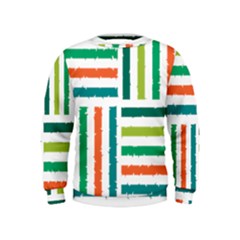 Striped Colorful Pattern Graphic Kids  Sweatshirt by Pakjumat