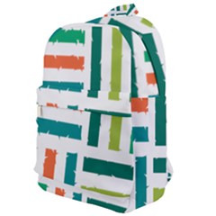 Striped Colorful Pattern Graphic Classic Backpack by Pakjumat