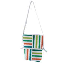 Striped Colorful Pattern Graphic Folding Shoulder Bag by Pakjumat